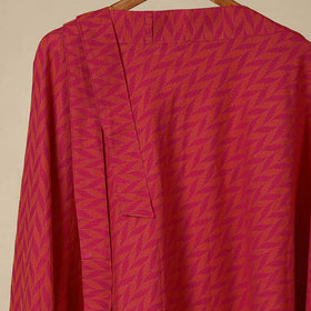 Red - jacquard weave cotton wrap around skirt 33