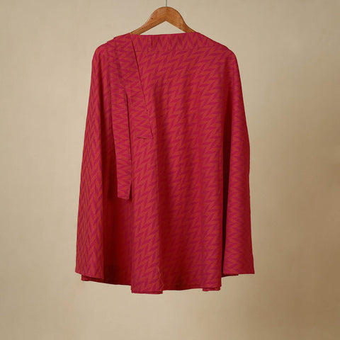 Red - jacquard weave cotton wrap around skirt 33