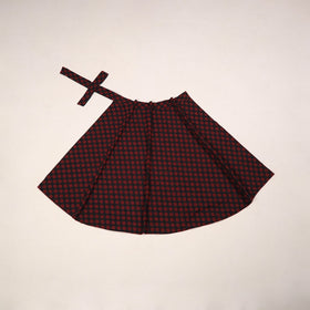 Blue - jacquard weave cotton wrap around skirt 37