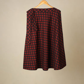 Blue - jacquard weave cotton wrap around skirt 37