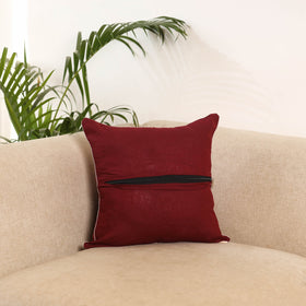 Red - jacquard weave cushion cover 24 - handcrafted