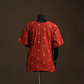 Jacquard weave gota work cotton kaftan (short) 03