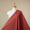 Red - jhiri pure handloom cotton fabric 01 - handcrafted