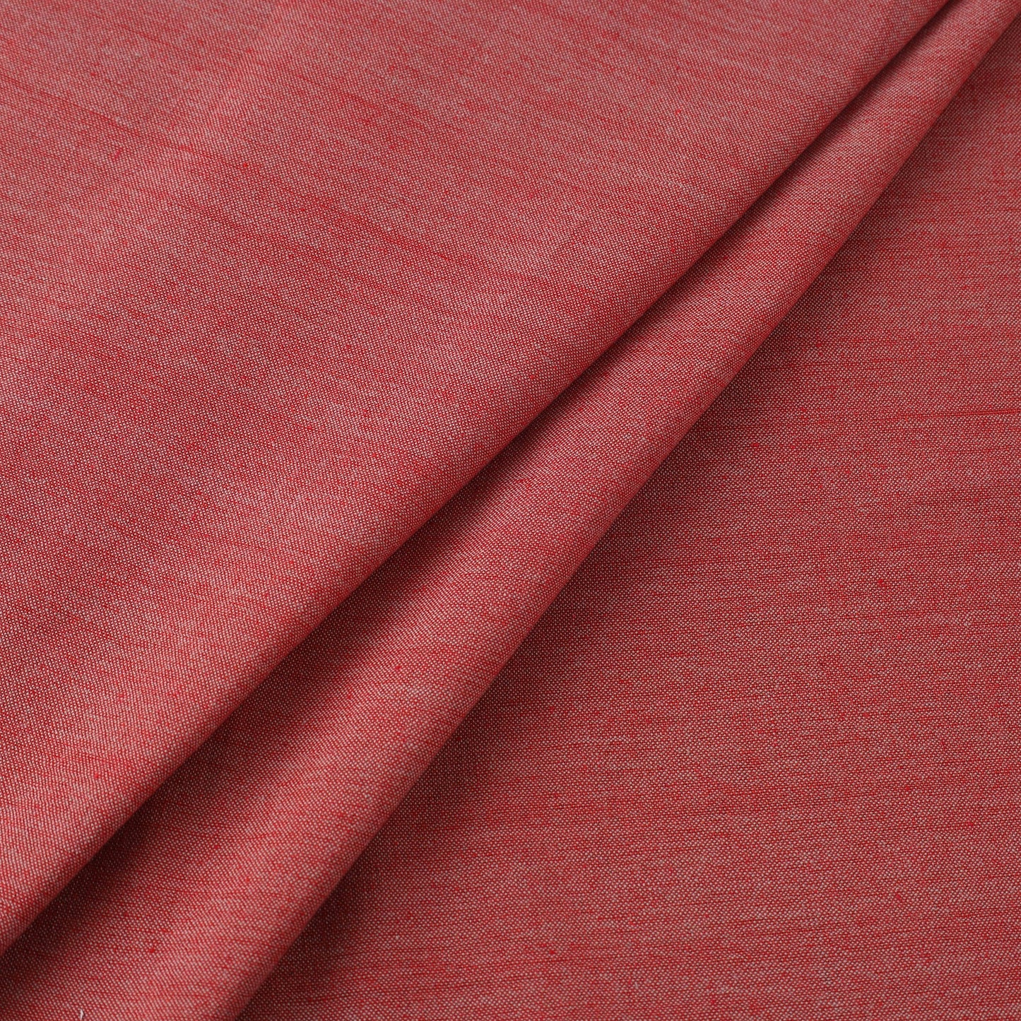 Buy Red Jhiri Pure Handloom Cotton Fabric
