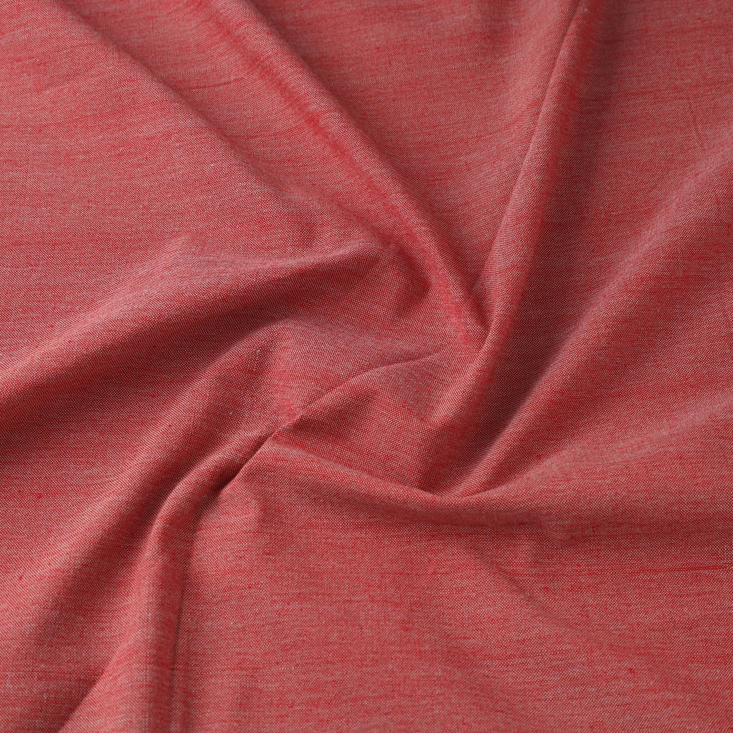 Buy Red Jhiri Pure Handloom Cotton Fabric