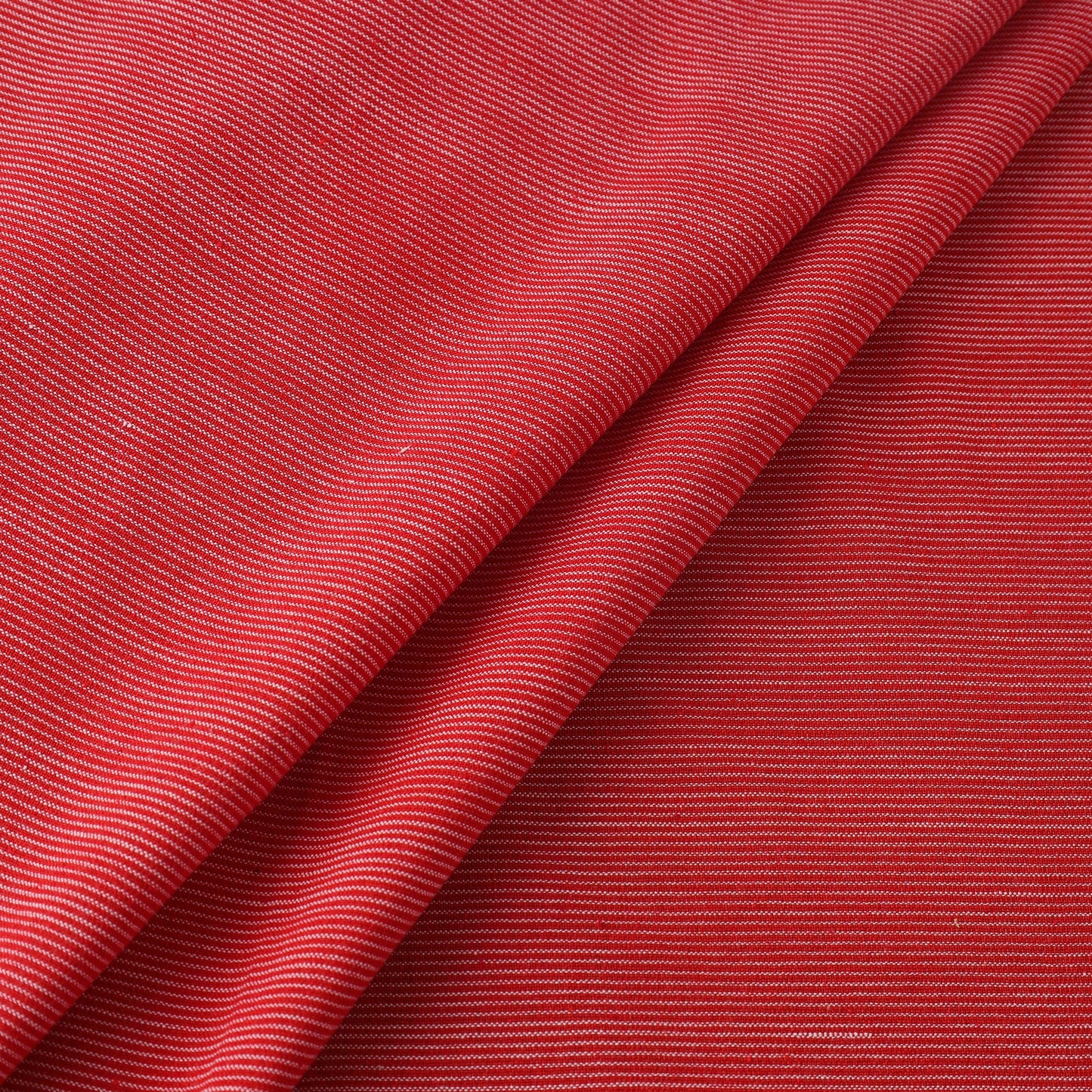  Red Jhiri Pure Handloom Cotton Fabric