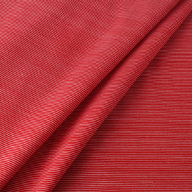  Red Jhiri Pure Handloom Cotton Fabric
