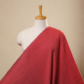  Red Jhiri Pure Handloom Cotton Fabric