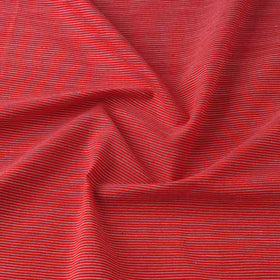  Red Jhiri Pure Handloom Cotton Fabric