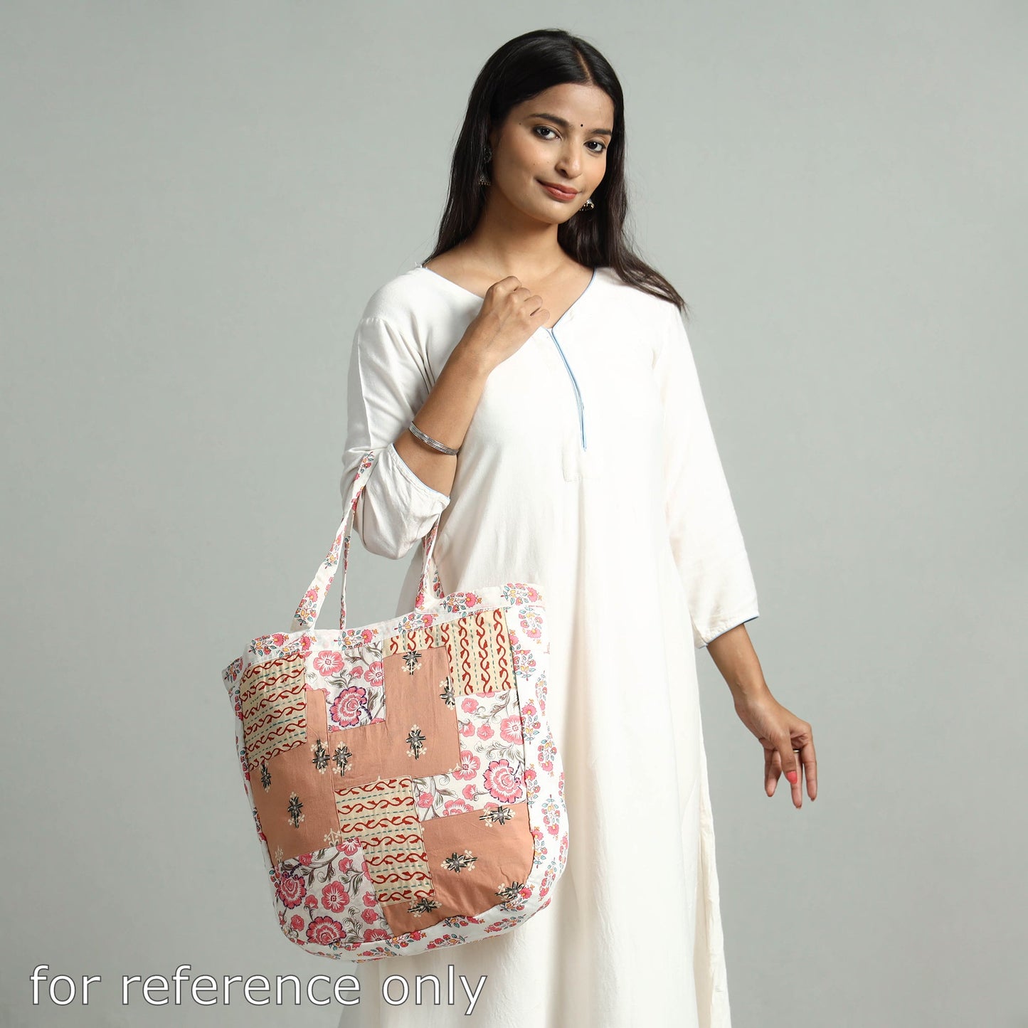 Red Jugaad Patchwork Handmade Tote Bag 03