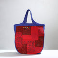 Red Jugaad Patchwork Handmade Tote Bag 03