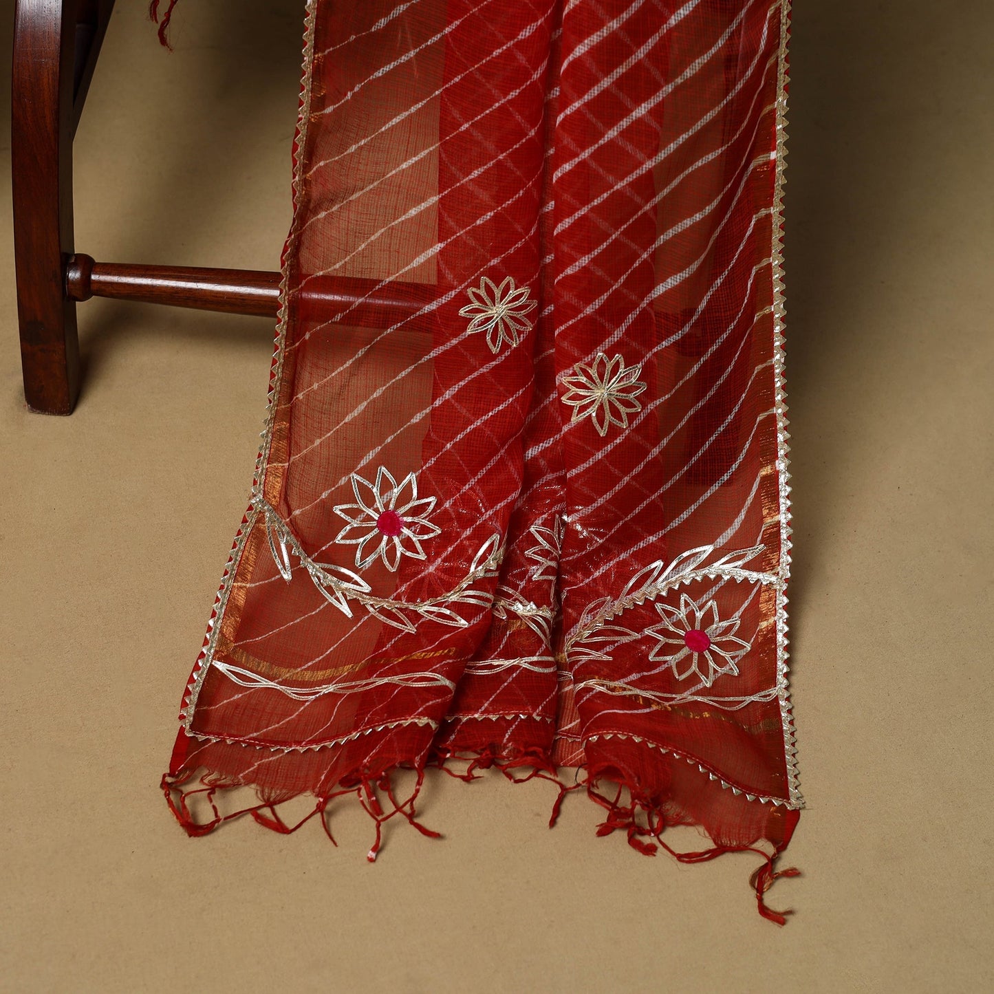 Kacchi gota patti work natural dyed pure cotton 3pc