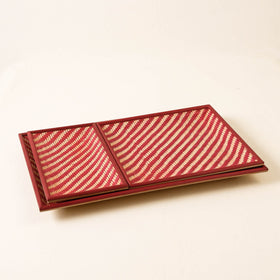 Red Kadam Haat Handmade Bamboo Cereal Tray (Set of 3)