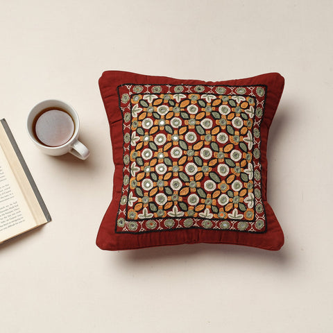  Kala Raksha Pakko Hand Embroidery Cotton Cushion Cover 