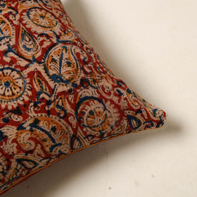 Red - kalamkari cotton cushion cover 96 - handcrafted