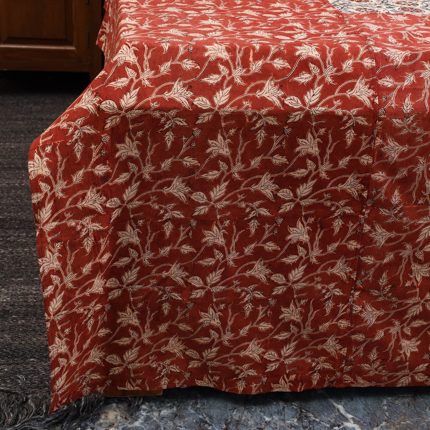 Kalamkari patchwork cotton bedsheet set 36 - handcrafted