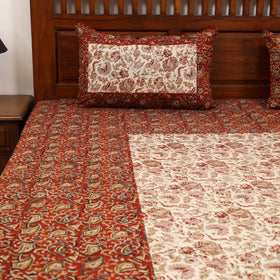 Kalamkari patchwork cotton bedsheet set 25 - handcrafted