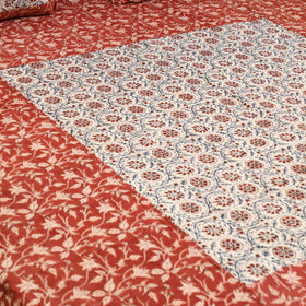 Kalamkari patchwork cotton bedsheet set 36 - handcrafted