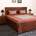 Kalamkari patchwork cotton bedsheet set 36 - handcrafted
