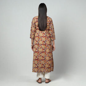  Kalamkari Block Printed Cotton Long Kurta For Women