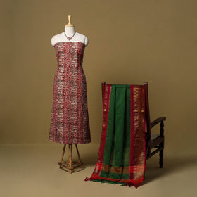 Kalamkari cotton 2pc unstitched dress material