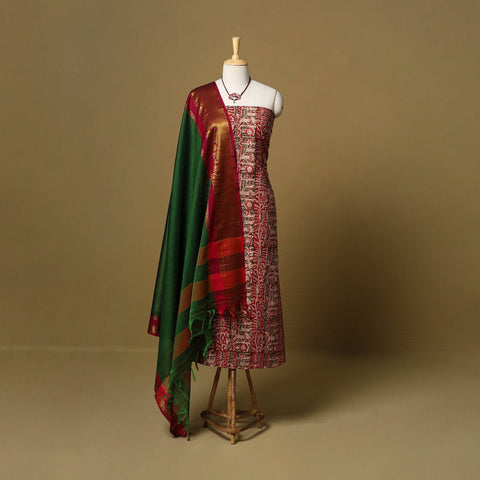 Kalamkari cotton 2pc unstitched dress material