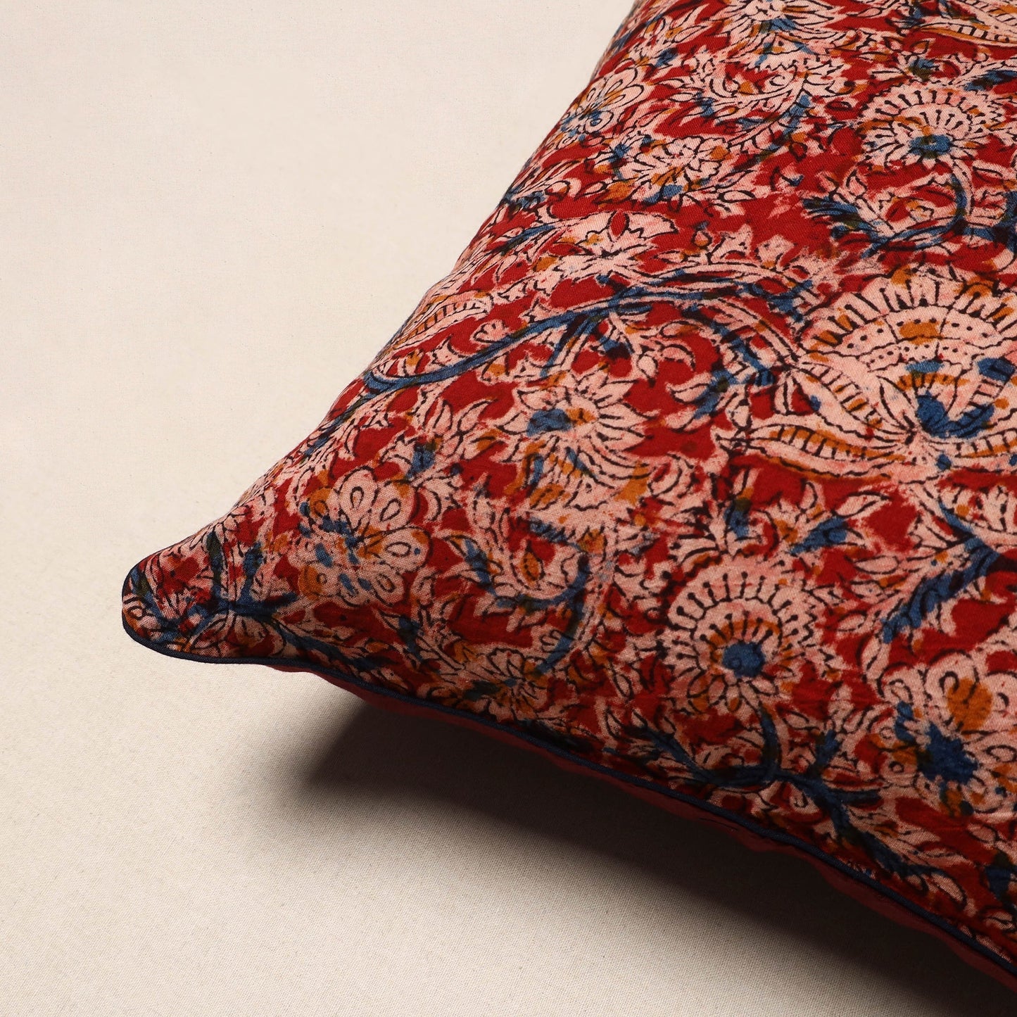 Kalamkari cotton cushion cover 36 - handcrafted