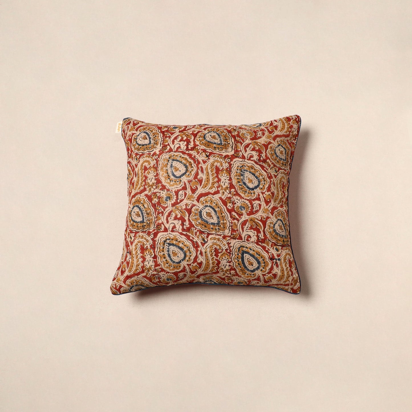 Kalamkari cotton cushion cover 40 - handcrafted