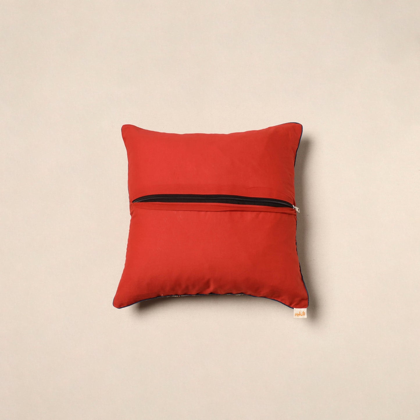 Kalamkari cotton cushion cover 40 - handcrafted