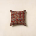 Red - kalamkari cotton cushion cover 93 - handcrafted