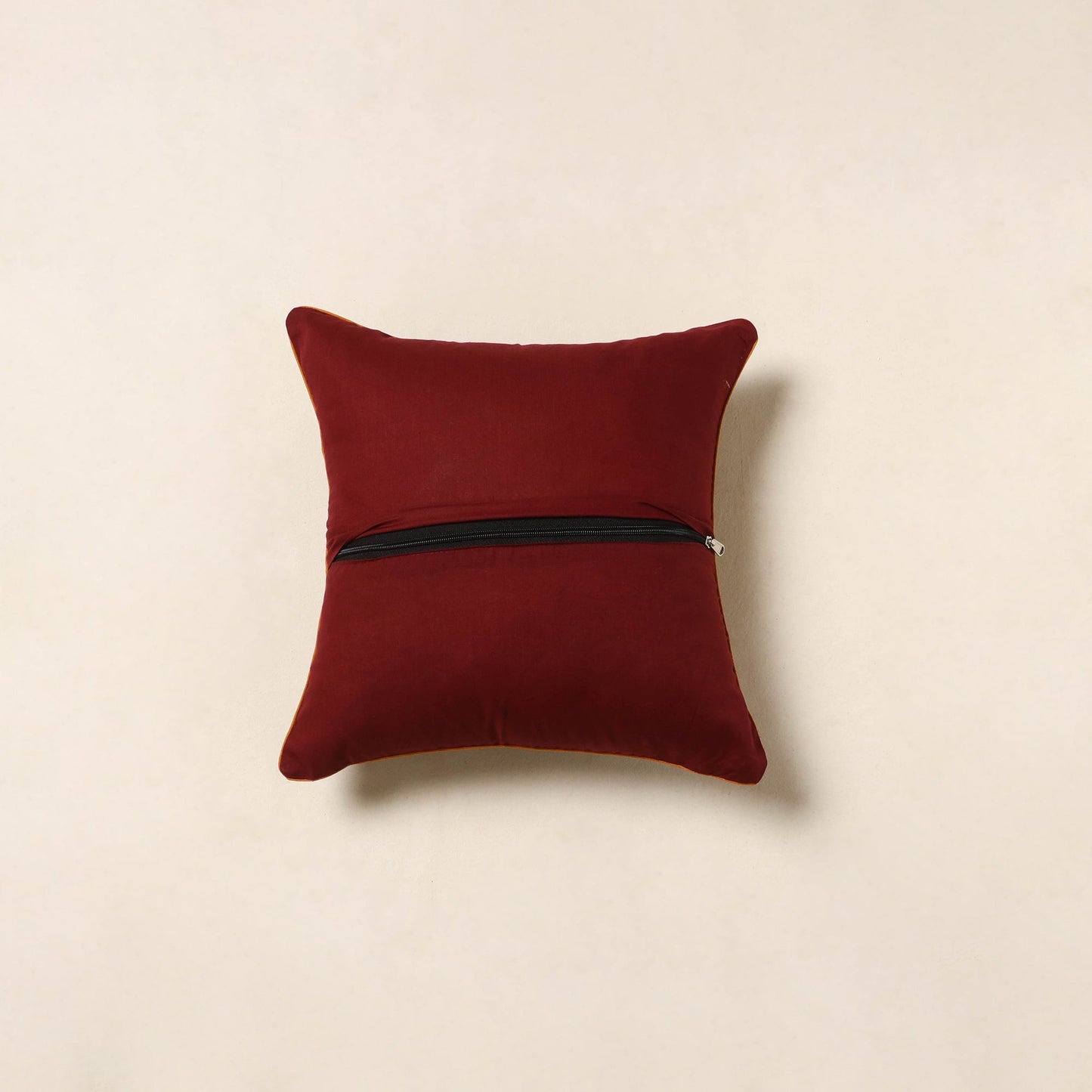 Red - kalamkari cotton cushion cover 94 - handcrafted