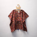 Red - kalamkari cotton kids kaftan (3-4 years) 45