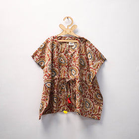 Red - kalamkari cotton kids kaftan (3-4 years) 51