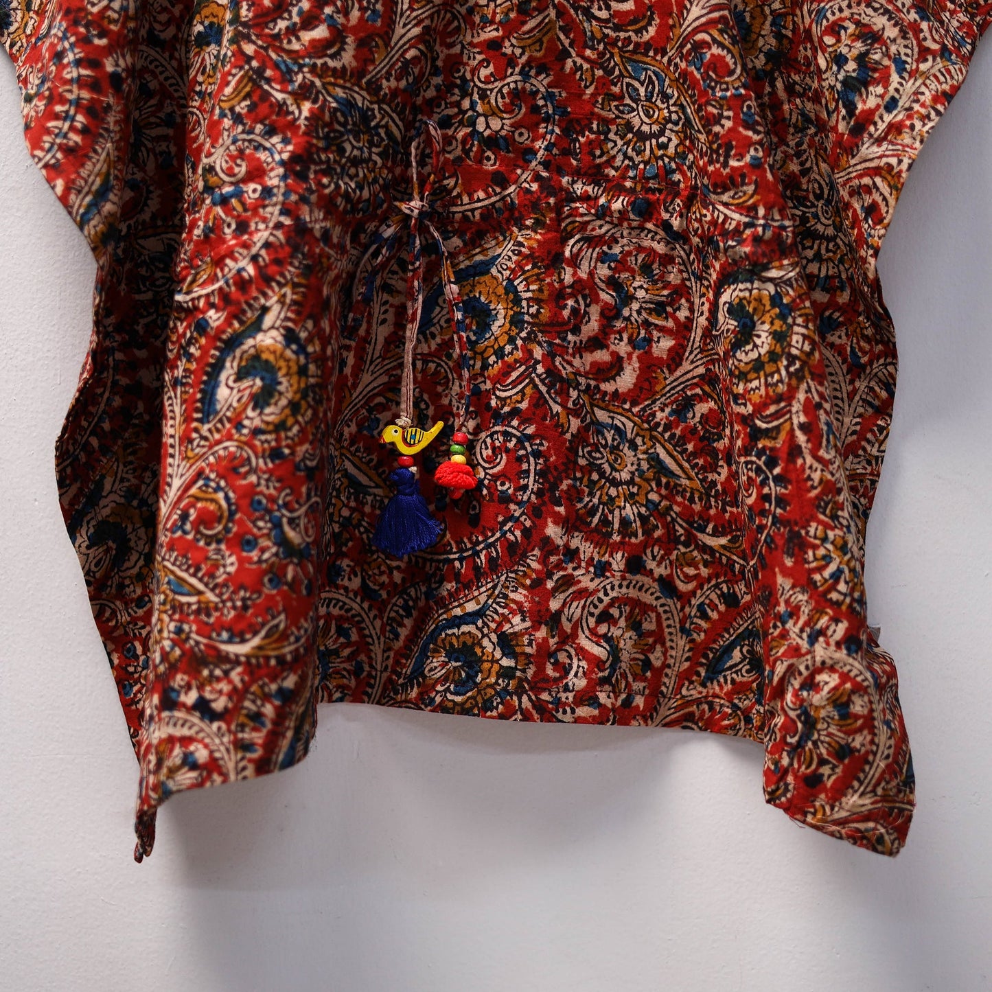 Red - kalamkari cotton kids kaftan (3-4 years) 74