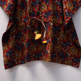 Red - kalamkari cotton kids kaftan (3-4 years) 81