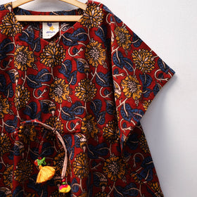 Red - kalamkari cotton kids kaftan (3-4 years) 81