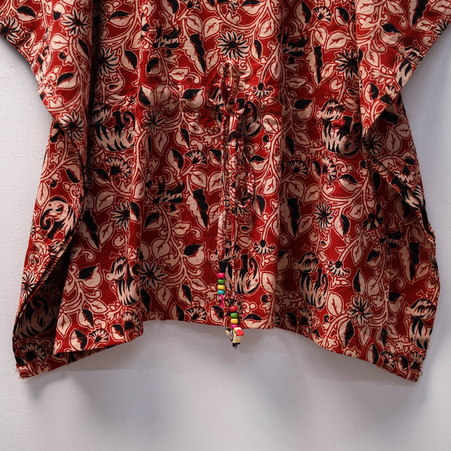 Red - kalamkari cotton kids kaftan (3-4 years) 85