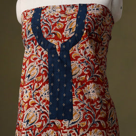 Red - kalamkari cotton unstitched kurta material (2.7m) 34