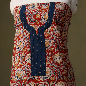 Red - kalamkari cotton unstitched kurta material (2.7m) 34