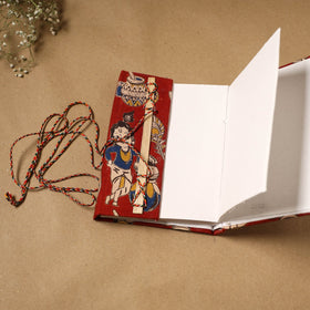 Kalamkari fabric cover handmade paper notebook with thread