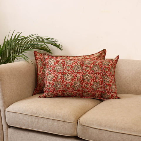 Kalamkari hand pillow cover (set of 2) 25 - handcrafted