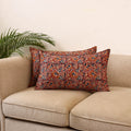 Kalamkari hand pillow cover (set of 2) 26 - handcrafted