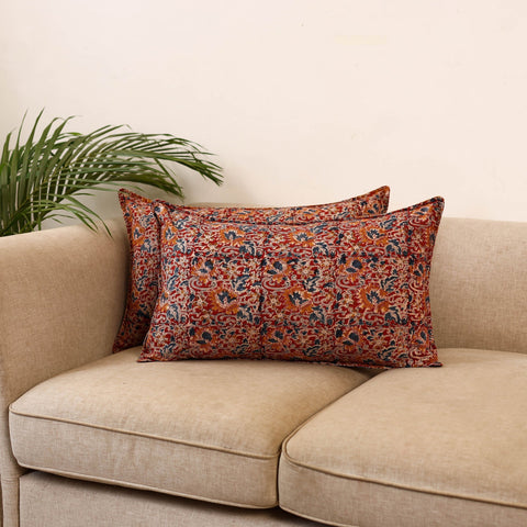 Kalamkari hand pillow cover (set of 2) 26 - handcrafted