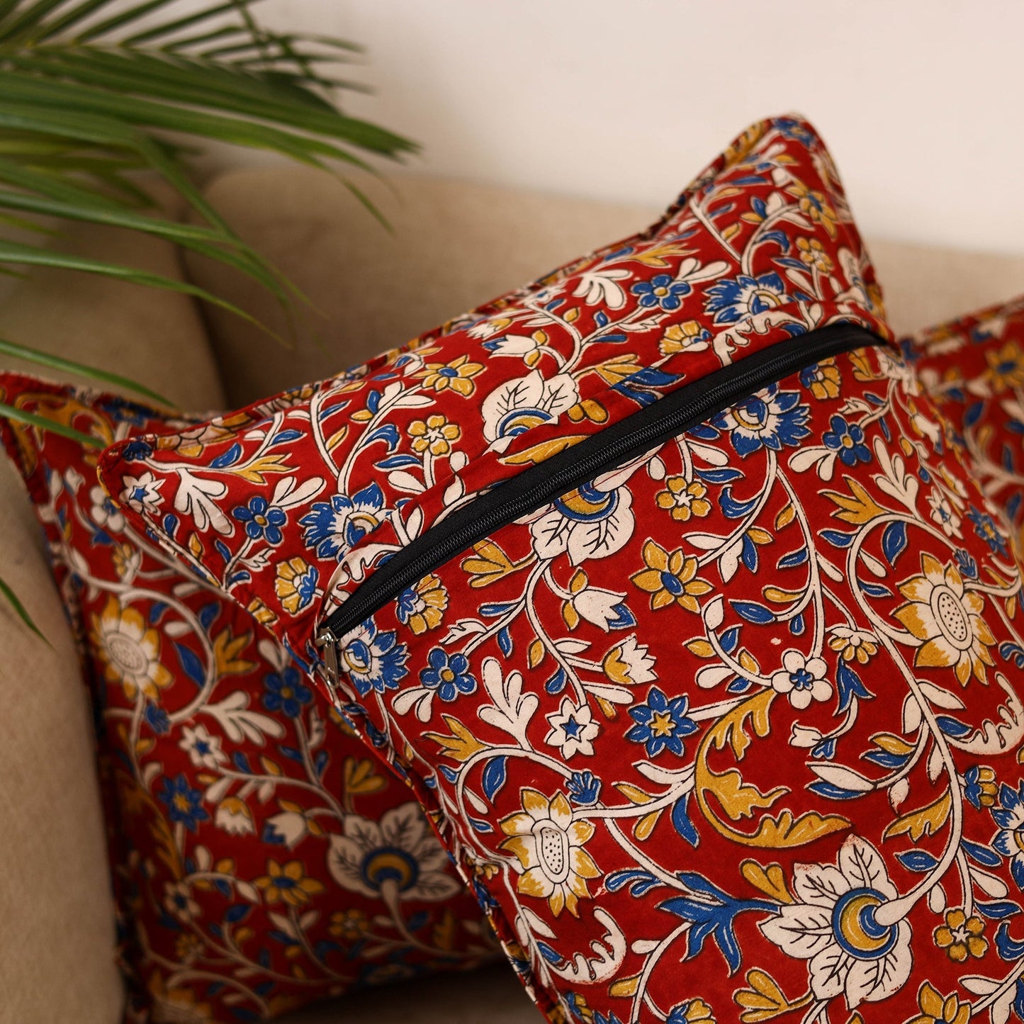 Kalamkari pillow cover (set of 2) 21 - handcrafted