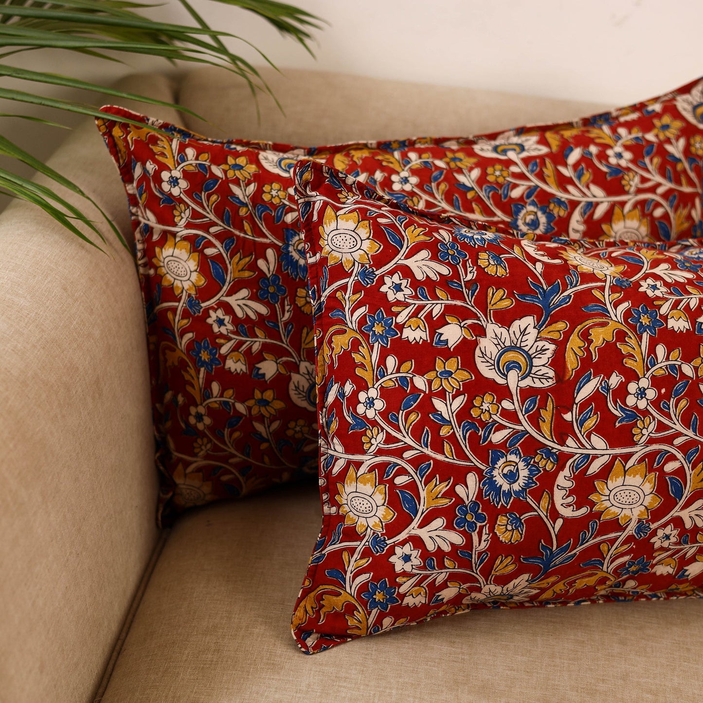 Kalamkari pillow cover (set of 2) 21 - handcrafted