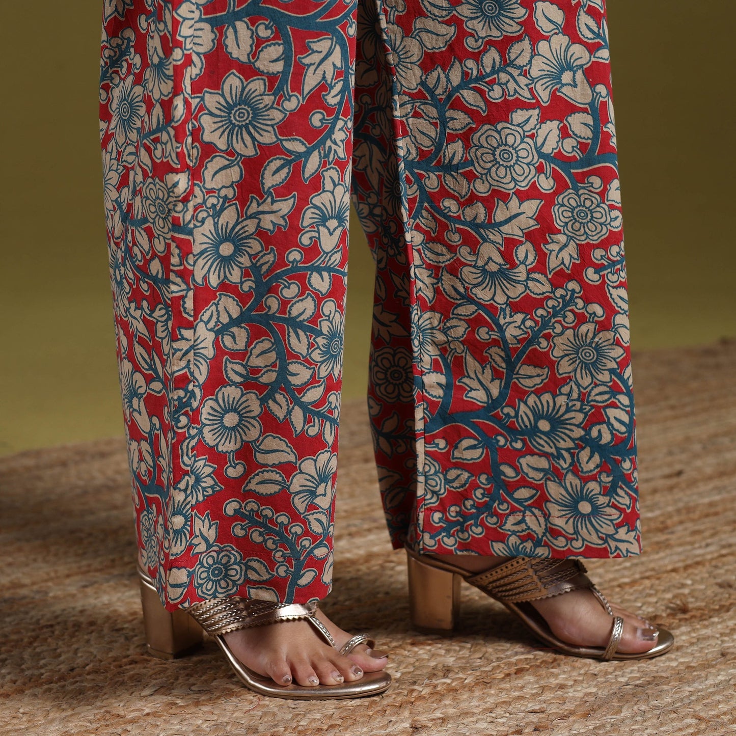 Kalamkari printed cotton 2pc kurta set for women 06