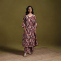 Kalamkari printed cotton 2pc kurta set for women 08
