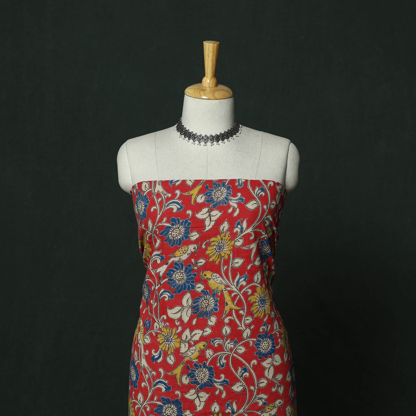 Kalamkari printed cotton 2pc unstitched dress material 02