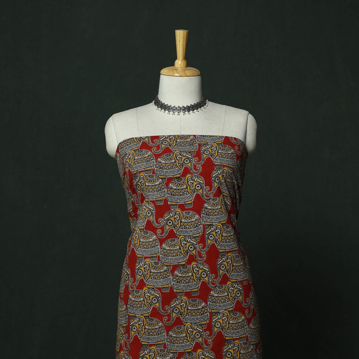 Kalamkari printed cotton 2pc unstitched dress material 08