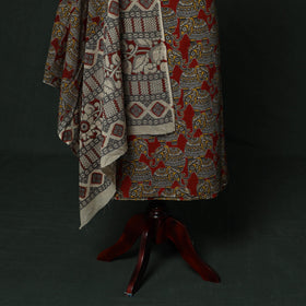 Kalamkari printed cotton 2pc unstitched dress material 08